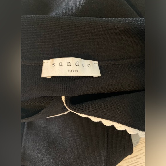 Sandro Leanna Cropped Scalloped-Trim Cardigan size 2 - Picture 11 of 14